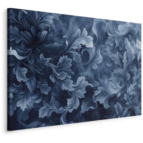  Slika - Abstract Ornaments Dark Blue Victorian Leaves 120x80 Standard Cene