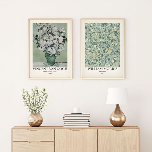 WALLXPERT huhu271 - 50 x 70 Multicolor Decorative Framed MDF Painting (2 Pieces) Slike