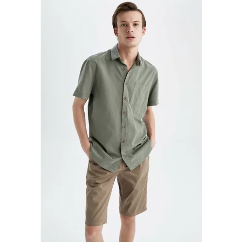Defacto Slim Fit Short Sleeve One Side Pocket Shirt