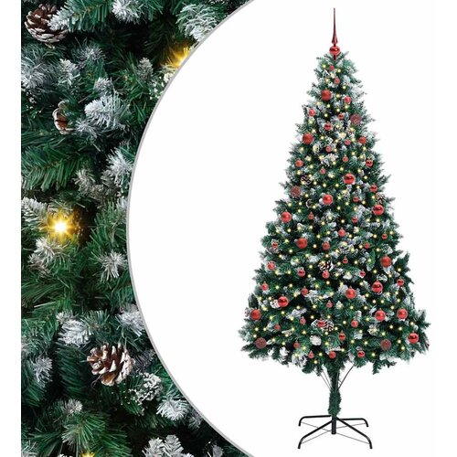  Umjetno božićno drvce Zelena 210 cm PVC i Čelik i Plastika Slike