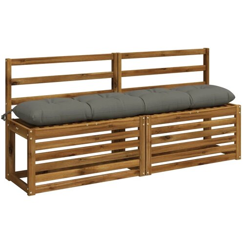  Jastučići za klupe VIANEN 2 kom. 100% poliester Siva - Siva 140 x 30 x 12 cm Slike