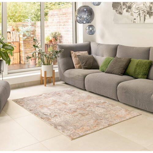 Wash+dry RAVNO TKANA PREPROGA Velune 120/180 cm potiskano bež Slike