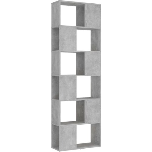Maison Chic Knjižna omara - Knjižni regal za razdelitev prostora betonsko siva 60x24x186 cm, (21725005) Slike