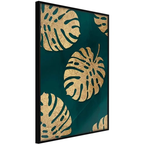  Poster - Gilded Monstera Leaves 30x45