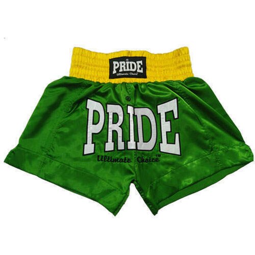 PrideShop Hlače za kickboks in Muay Thai Pride - MuayFlex - Zelena/rumena , Large Slike