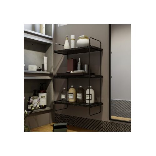 Hanah home pulalis - black marble blackmarble wall shelf Cene