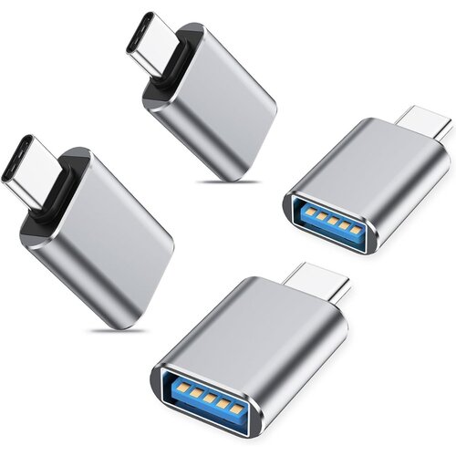 INF 4-Pack USB-C na USB 3.0 Adapter - Visoka hitrost prenosa podatkov in pretvornik za polnjenje Silver, (5000291504) Cene