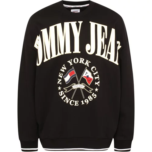 Tommy Jeans Majica temno modra / živo rdeča / črna / bela
