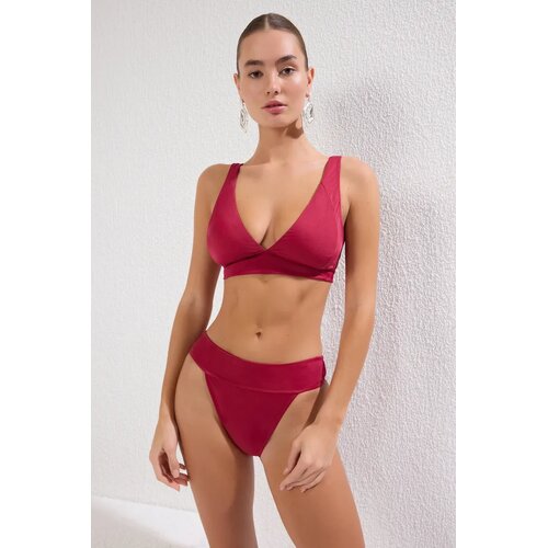 TRENDYOLMILLA Ženski kupaći kostim Tbess25Bt00121, Bordo Slike