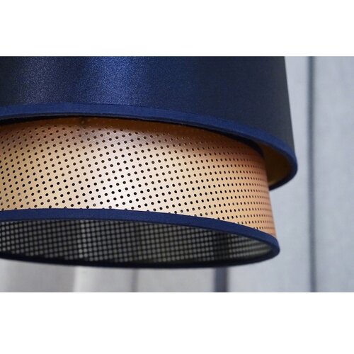  Duolla - Plafonski luster BELL SHINY 1xE27/15W/230V prečnik 25 cm plava/bakrena Slike