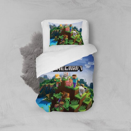 MEY HOME posteljina Minecraft 3D 160x220 cm šarena Slike