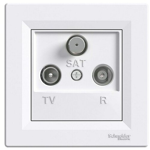 Schneider Electric Asfora Zavr&amp;scaron;na utičnica za antenu TV/R/SAT (Bijela, 1 dB) Slike