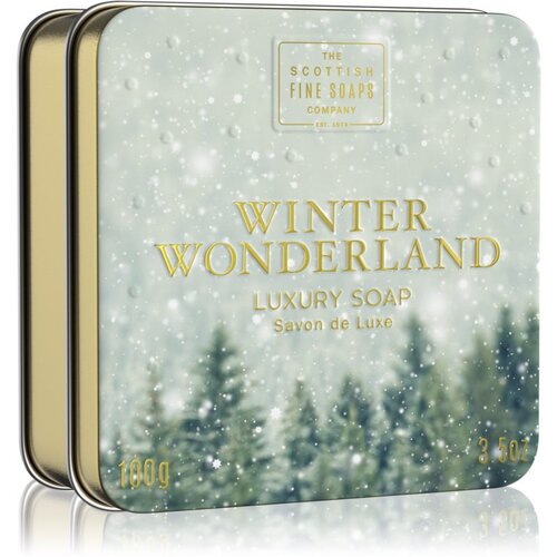 Scottish Fine Soaps Winter Wonderland Luxury Soap luksuzno trdo milo v pločevinki Cinnamon, Dried Fruits &amp;amp; Vanilla 100 g Slike