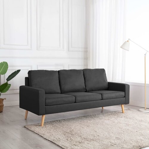 vidaXL trosjed Sofa Tkanina Tamno Sivi Cijene