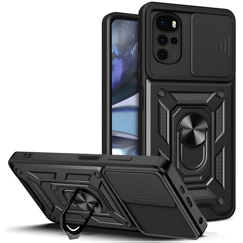  Hybrid Armor Camshield za Motorola Moto G22/Moto G4 Plus - Crna KP26653 Cene
