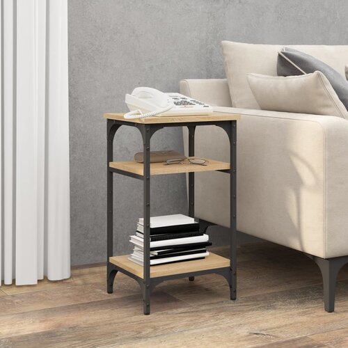 VidaXL Stranska mizica sonoma hrast 35x30x60 cm inženirski les Slike