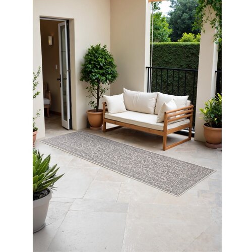 NORTHRUGS Sivo-slonoko&amp;scaron;čen zunanji in notranji tekač 80x250 cm Duet Kona &amp;ndash; Slike