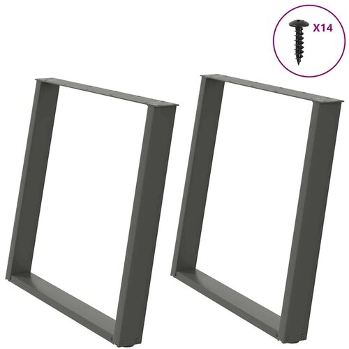 vidaXL noge za jedilno mizo u-oblika 2 kosa antracit 90x(72-73) cm Cene