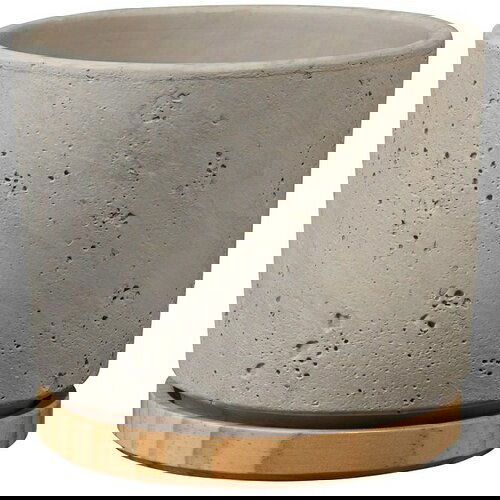 Soendgen Keramik Okrogli lonec Paros Deluxe (Zunanje dimenzije (Ø x V): 14 x 13 cm, Siva, Les) Cene