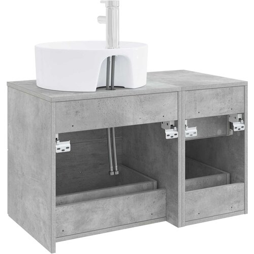  Set namje&amp;scaron;taja za kupaonicu 2 kom. Betonska siva 49,5 x 44,5 x 76 cm Slike