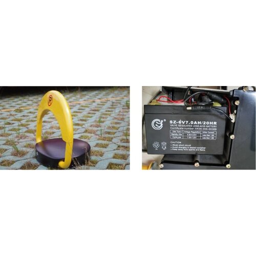 Gembird SMART-PARKING-LOCK-EF-PL210 180 degree anti collision car park lot center barrier solar powe Slike