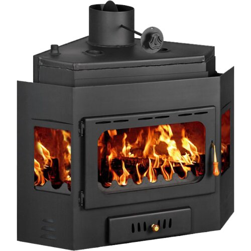 Prity kamin za etažno grijanje AW16,Crni Slike