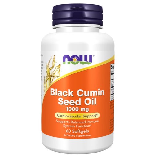Now Foods Olje iz semen črne kumine NOW, 1000 mg (60 mehkih kapsul) Cene