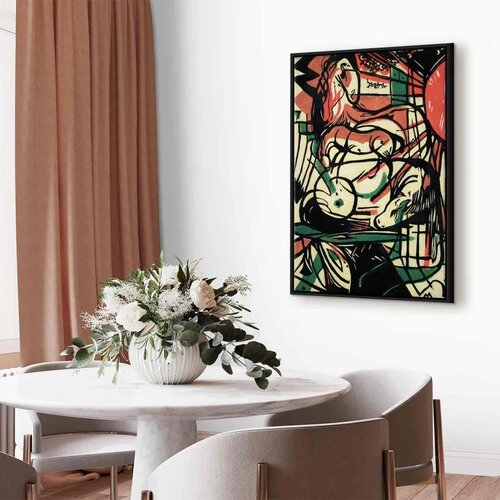  Slika - Franz Marc &amp;ndash; The Birth of the Horse 40x60 U crnom drvenom okviru Slike