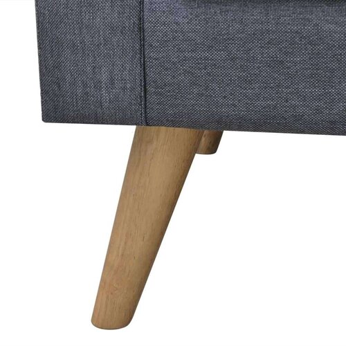 VidaXL set dvosjeda i trosjeda od tkanine tamnosivi Slike