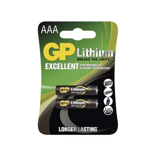 Gp Lithium Battery AAA (FR03) 2 pack