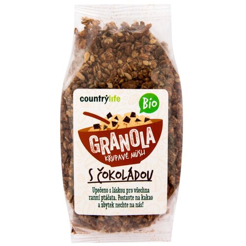 Country Life bio granola - hrskave ovsene pahuljice 14 x 350 g jabuka Cene