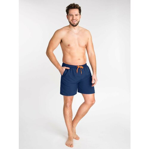 Yoclub Man's Swimsuits Men's Beach Shorts P5 Navy Blue Slike