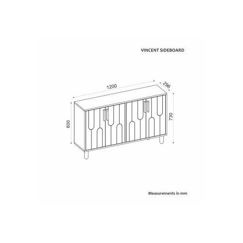 Hanah home komoda vincent walnut Slike