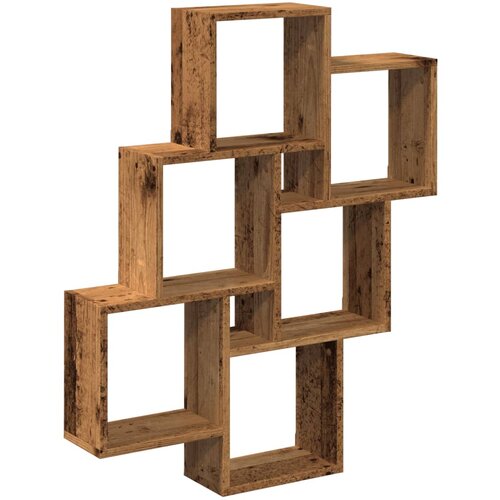 Maison Chic Stenska kockasta polica - Viseča polica iz starega lesa 78x15x93 cm, (21793332) Cene