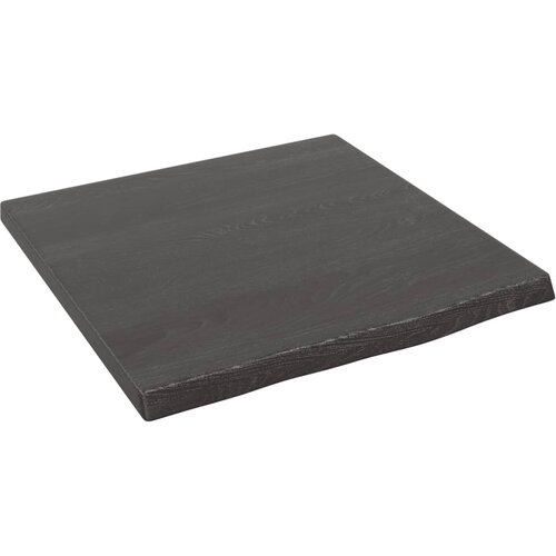 vidaXL Stenska polica temno siva 40x40x2 cm obdelana trdna hrastovina Cene