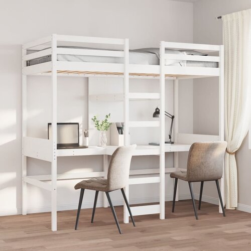 VidaXL Okvir za pograd brez vzmetnice bel 80x200 cm trdna borovina Slike