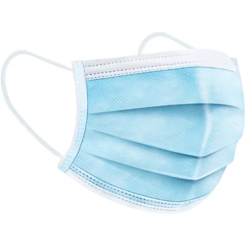  10x Odrasla zaščitna maska higienska - 3 slojna modra v zip vrečki