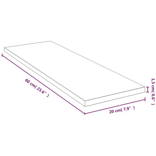  Zidna polica 60 x 20 x 1,5 cm od bambusa Slike
