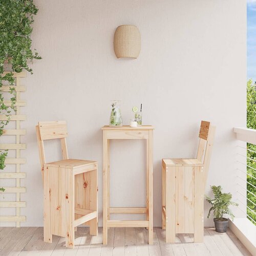 The Living Store Barski stolček 2 kosa 40x48,5x115,5 cm trdna borovina - Barski Stolček, (21482341) Cene
