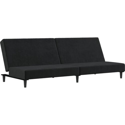 Maison Chic kavč - Sofa - Kanape dvosed z ležiščem črn žamet, (21726785) Cene
