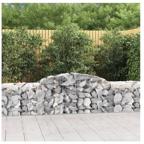 vidaXL Obokana gabionska kosara 10 kosov 300x50x60/80cm cink Cene