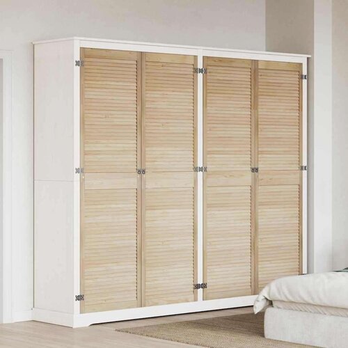  Vrata ormara 4 pcs Smeđa 201 x 59.5 x 2.1 cm Masivna borovina Cijene