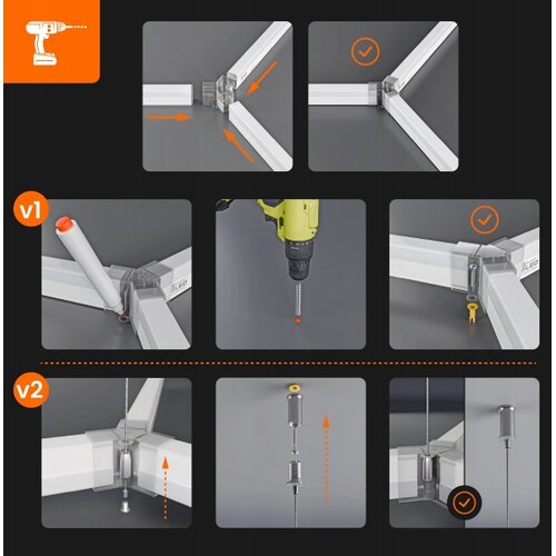  LED stropno svetlo LED/426W/85-265V 6500K 484x243 cm CRI 90 IP54 bela Slike