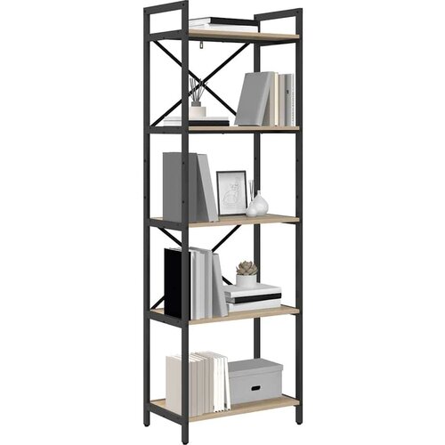 VidaXL Polica Sonoma hrast 56 x 34 x 171 cm Konstruirano drvo Slike