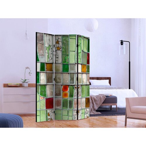 Artgeist Paravan Emerald Stained Glass, 3-Delni, Akustičen Slike