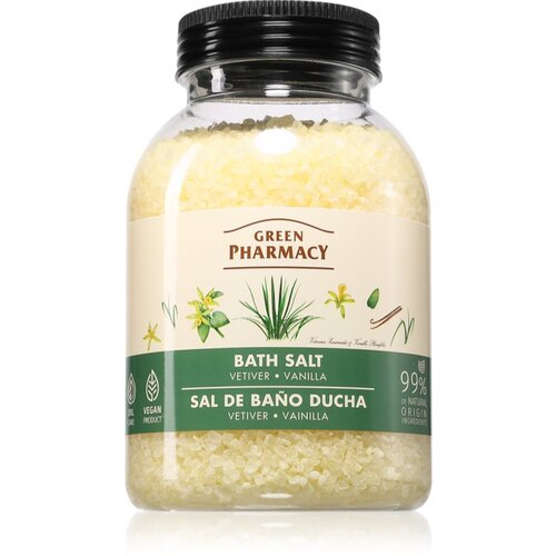 Green Pharmacy Vetiver & Vanilla Bath Salt relaksirajuća sol za kupku 1000 g Cene