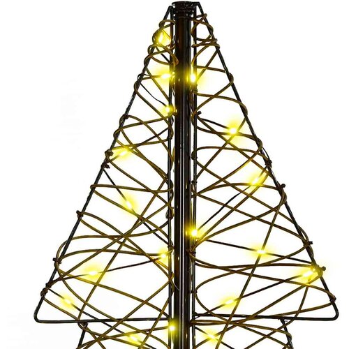  Božićno drvce s 100 LED svjetlima Topla bijela 120 cm Ratan Slike