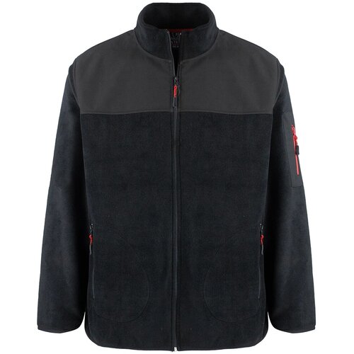 Pri Men&amp;#039;s classic warm fleece plus size zip-up sweatshirt Slike