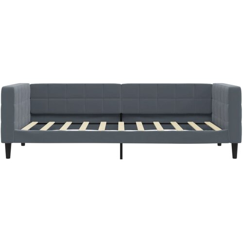  Dnevni krevet s pomoćnim ležajem i ladicama bez madraca tamno siva 90x190 cm Slike