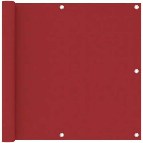 vidaXL balkonski zastor crveni 90 x 400 cm od tkanine Oxford
